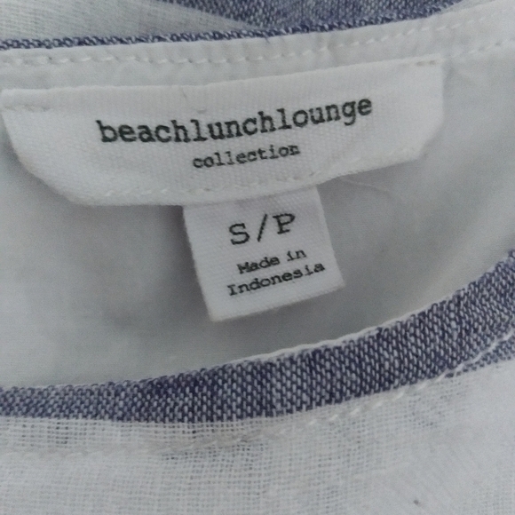 BEACHLUNCHLOUNGE | Alina white with blue stripes tank dress/shift dress - Picture 5 of 6